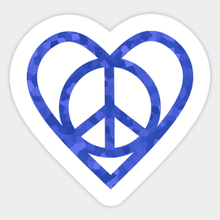 PEACE Sign Symbol Blue Sticker